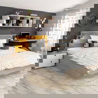 Pat copii PRIMAVERA, Oak, Catifea Galben Mustar, Tamos