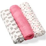 BabyOno Take Care Natural Diapers scutece textile 70 x 70 cm Pink 3 buc, BabyOno