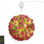 Set lampa decorativa rotativa cu 2 aranjamente florale Homealexa, LED, USB, telecomanda, 25 x 20 x 300 cm, 