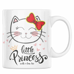 Cana cadou pentru prietene cu pisicuta little princess speciala pentru fete, Priti Global, 330 ml, Priti Global