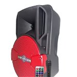 Boxa Activa Portabila Bluetooth, Soundvox™ CH-811, 20 W, USB, TF/SD Card, Aux, Radio FM, Microfon si Lumini, Rosie, Soundvox