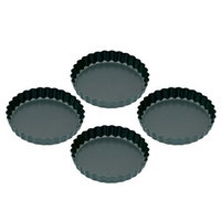 Set 4 forme pentru mini-tarte, otel, 10 cm - Kitchen Craft, KC