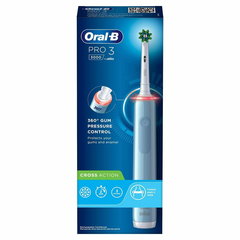 Periuta de dinti electrica ORAL-B Pro 3, 9900 miscari/min, Curatare 3D, 3 programe, 1 capat, turcoaz