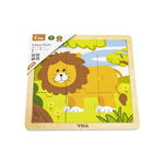 Puzzle din 9 piese mari - leu, Viga