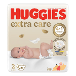 Scutece Extra Care Nr.2, 3-6 kg, 24 bucati, Huggies , HUGGIES