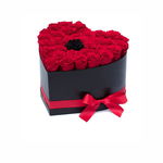 Aranjament floral inima cu trandafiri de sapun Gold Lux, FashionForYou