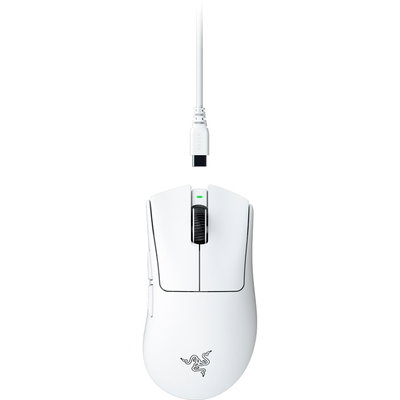 Mouse gaming Razer DeathAdder V4 Pro, 45000 DPI, Alb