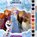 Disney. Regatul de gheață II. Să pictăm noi aventuri cu Anna și Elsa. Carte de colorat cu pensulă și acuarele, nobrand