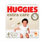 Huggies - Scutece Extra Care, marimea 4, 8-16 kg, 33 buc, Huggies