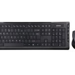 kit tastatura si mouse wireless a4tech 6300f, usb, negru, A4TECH