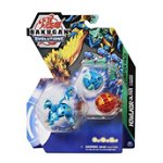 Spin Master Bakugan Evolutions Starter Pack with 3 Bakugan Minifigures (with Ultra Aquos Howlkor, Basic Pyrus Pegatrix, Basic Aquos Colossus), Spinmaster