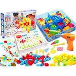 Jucarie Cu Suruburi Bormasina Magica  261 Piese STEM Set De Constructie Multicolor, MicoStore