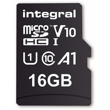 Card memorie Integral 16GB MICRO SDHC 100V10, Read 100MB/s U1 V10 + ADAPTER