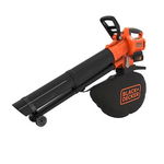 Suflanta si aspirator cu tocator pe acumulator pentru frunze Black & Decker BCBLV3625L1-QW, 36 V, motor fara perii, viteza aerului 210 km/h, sac de colectare 45 l, include: incarcator + acumulator 36 V 2.5 Ah