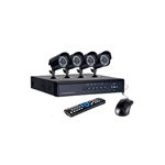 Sistem de Supraveghere CCTV KlaussTech, 4 Camere video de exterior, FULL HD, DVR AHD - HDMI, Senzor miscare, 2MP, Telecomanda, Negru, KlaussTech