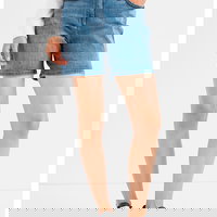 Pantaloni scurti din denim cu aspect decolorat, Love Moschino