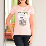 Tricou Coffee First Pink