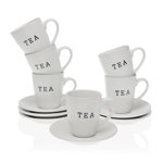 Set de Căni de Cafea Versa Tea Ceramică (4,9 x 7,5 x 8,5 cm) (12 Piese)