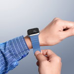 Curea silicon DuxDucis Magnetic Chain Version compatibila cu Apple Watch Ultra 49mm Albastru, DuxDucis