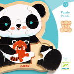 Puzzle lemn Ursuletul Panda, Djeco, Djeco