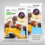 Hartie FOTO format 10X15 Glossy 220gr printabila Dual Side, Procart