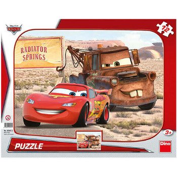 Dino Toys Puzzle - Peripetii cu Lightning McQueen (12 piese)