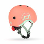 Casca de protectie pentru copii, sistem de reglare magnetic cu led, XXS-S, 45-51 cm, 1 an+, Peach, Scoot Ride, Scoot and Ride