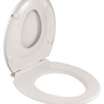 Capac WC din polipropilena, cu adaptor pentru copii Wirquin Family 20719572, alb, inchidere lenta, 385 x 440 mm