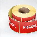 Etichete personalizate, FRAGIL, 30x60 mm, 1000 buc/rola