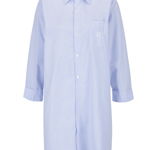 Camasa de noapte cu dungi alb & albastru si logo brodat - Lauren Ralph Lauren Heritage