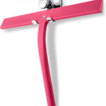 Racleta cu suport pentru dus LOTUSWUNDER, roz/argintiu, silicon/otel inoxidabil, 28 cm, 