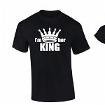 Pachet 2 tricouri pentru cuplu - I'm his Queen I'm her King, Zoom Fashion