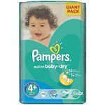 
Scutece Pampers Active Baby Giant Pack, Marimea 4+, 9 - 16 kg, 70 Bucati

