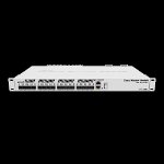 Mikrotik Cloud Router Switch, CRS317-1G-16S+RM; 1 x Gigabit LAN, 16 xSFP+ cages, Dual Core 800MHz CPU, 1GB RAM, 1U rackmount passive coolingcase, Dual Power Supplies;, Mikrotik