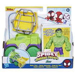 Spidey Prietenii Extraordinari Set Masinuta Si Figurina Si Accesoriu Hulk F6776_F7457, Viva Toys