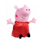 Jucarie de plus Play by Play Peppa Pig cu rochie rosie din satin