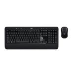 Kit mouse si tastatura logitech advanced combo wireless, negru, 