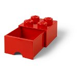 Cutie depozitare cu sertar LEGO®, roșu, LEGO®