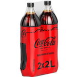 Bautura racoritoare carbogazoasa COCA-COLA Zero Zahar bax 2L x 2 sticle