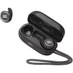 Casti In-Ear JBL Reflect Mini NC, True Wireless, Bluetooth, Noise cancelling, Autonomie 14 ore, Negru, JBL