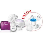 Philips-AVENT Pompa de san Philips Avent Comfort SCF332/01 Natural, Electrica, Biberon + Gentuta cu accesorii cadou