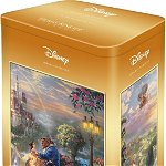Puzzle Schmidt - Thomas Kinkade - Disney - Frumoasa si Bestia indragostindu-se, 500 piese, cutie metalica