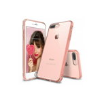 Husa iPhone 7 Plus / iPhone 8 Plus Ringke FUSION ROSE GOLD + BONUS folie protectie display Ringke