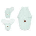 Miminu - sistem de infasare bebe, 0 - 3 luni, din tesatura thermofrotte, cold mint, MimiNu