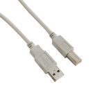 Cablu USB 2.0 pentru imprimanta, lungime 1.8 m, gri, PRC