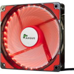 Ventilator Argus L-12025 Red LED Fan, Inter-Tech