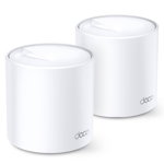 TP-Link AX1800 whole home mesh Wi-Fi 6 System, Deco X20(2-pack); Wireless Standards: IEEE 802.11a/n/ac/ax 5GHz, IEEE 802.11b/g/n/ax 2.4GHz, Signal Rate: 575 Mbps on 2.4GHz, 1200 Mbps on 5GHz, 1024QAM on 2.4GHz and 5GHz, 2 X 10/100/1000 Mbps RJ45 ports, W, TP-Link