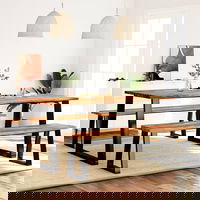 vidaXL Set de masa din 3 piese margini naturale lemn masiv de acacia