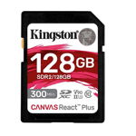 Card de Memorie SDHC Kingston Canvas React Plus 128Gb, Class 10, Kingston