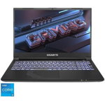 Gigabyte Laptop Gaming Gigabyte G5, Intel Core i5-12500H, 15.6 inch FHD, 16GB RAM, 512GB SSD, nVidia GeForce RTX 3050 Ti 4GB, Free DOS, Negru